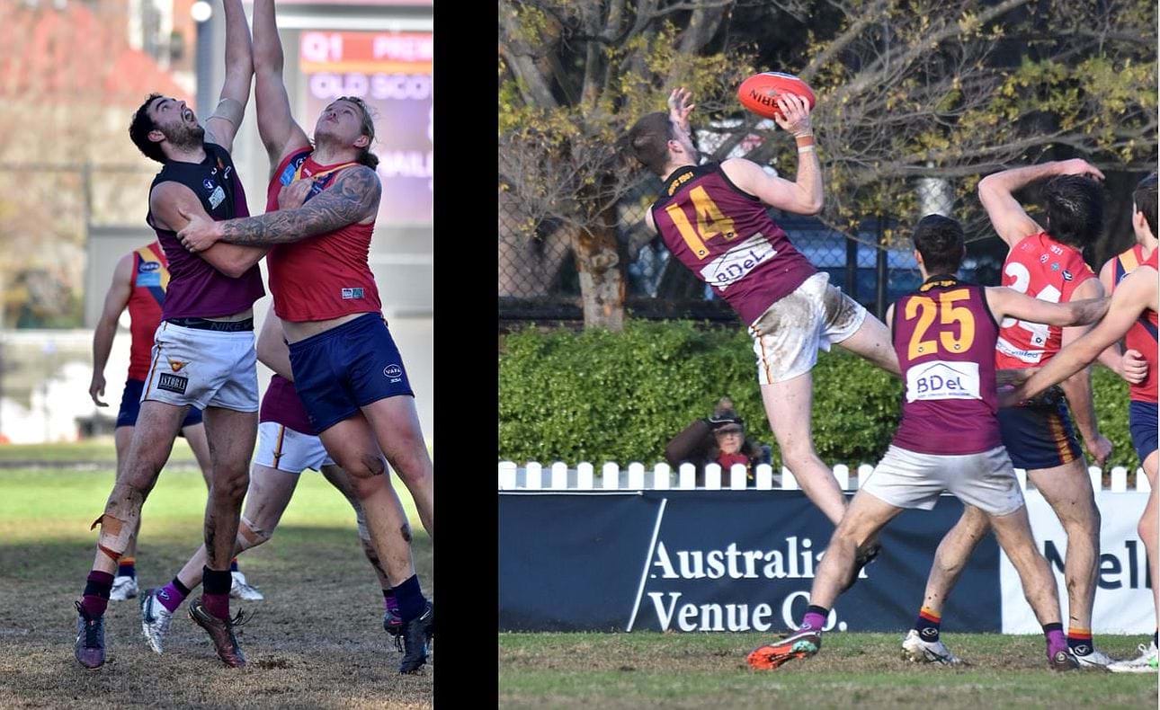 Jack Bell and Durras Seccull (14) were the Bloods best on the day