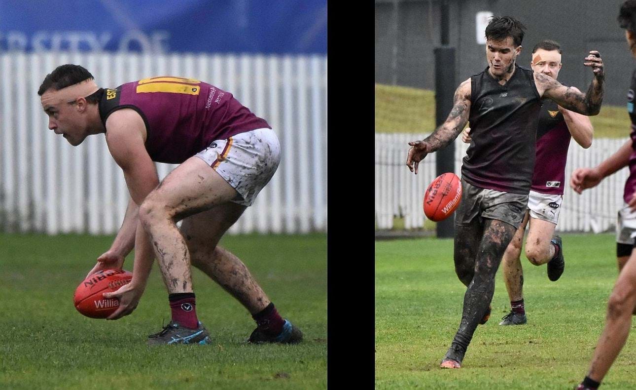 The bandaged Max Sievers on the bend and a composed best on ground Josh Gasparini press in the last term
