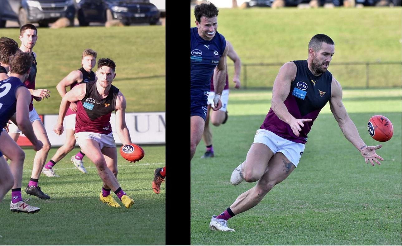 Big bodies in the midfield Brede Seccull and James Magner