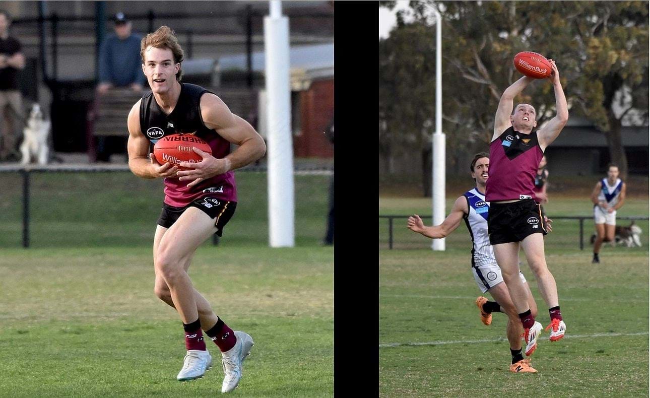 Clear air for defender Hugo Lynch and a clear mark for forward Dre Stefanakis