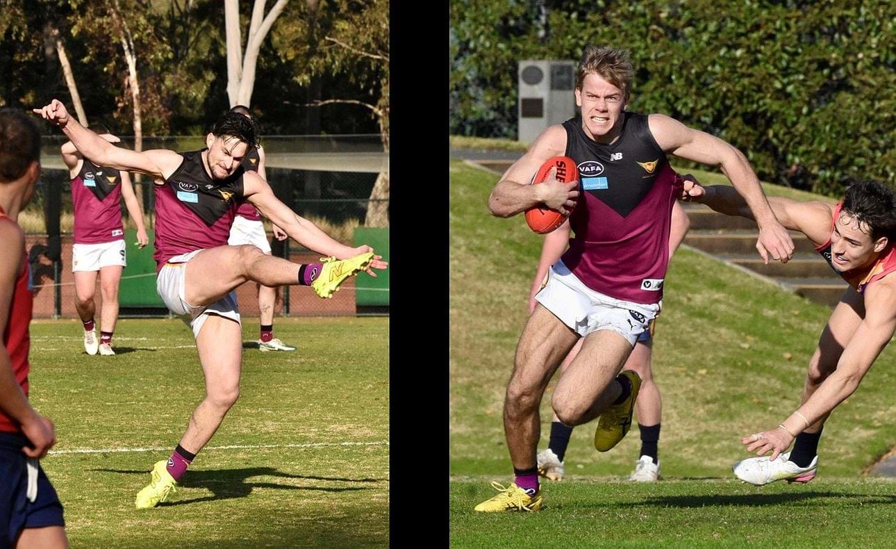 Determination written all over the faces of Brede Seccull and Mattias Rose, playing his 50th game