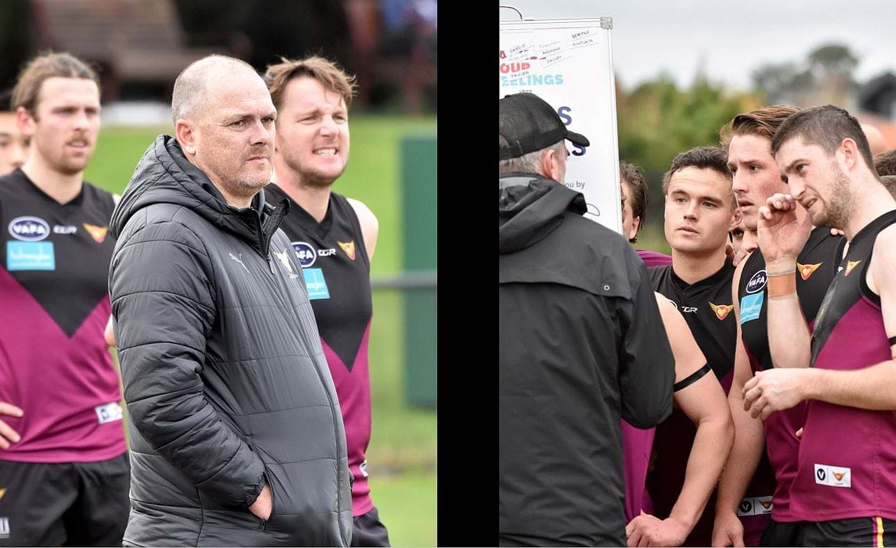 A wary coach Daniel Ward watches from the bench; the pivotal final break when the Bloods went in leading by 7 points, only to be over-run in the final quarter