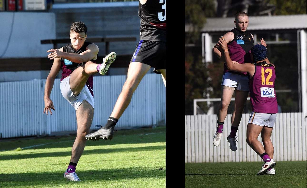 Sam Loewe clears, Corey Connelly (12) helps the airborne Dre Stefanakis celebrate a goal