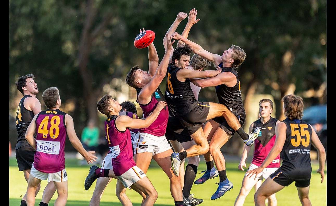 Lachie Treverton in the middle of the chaos