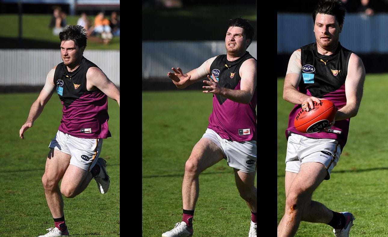 Nick Gooda at work on his wing