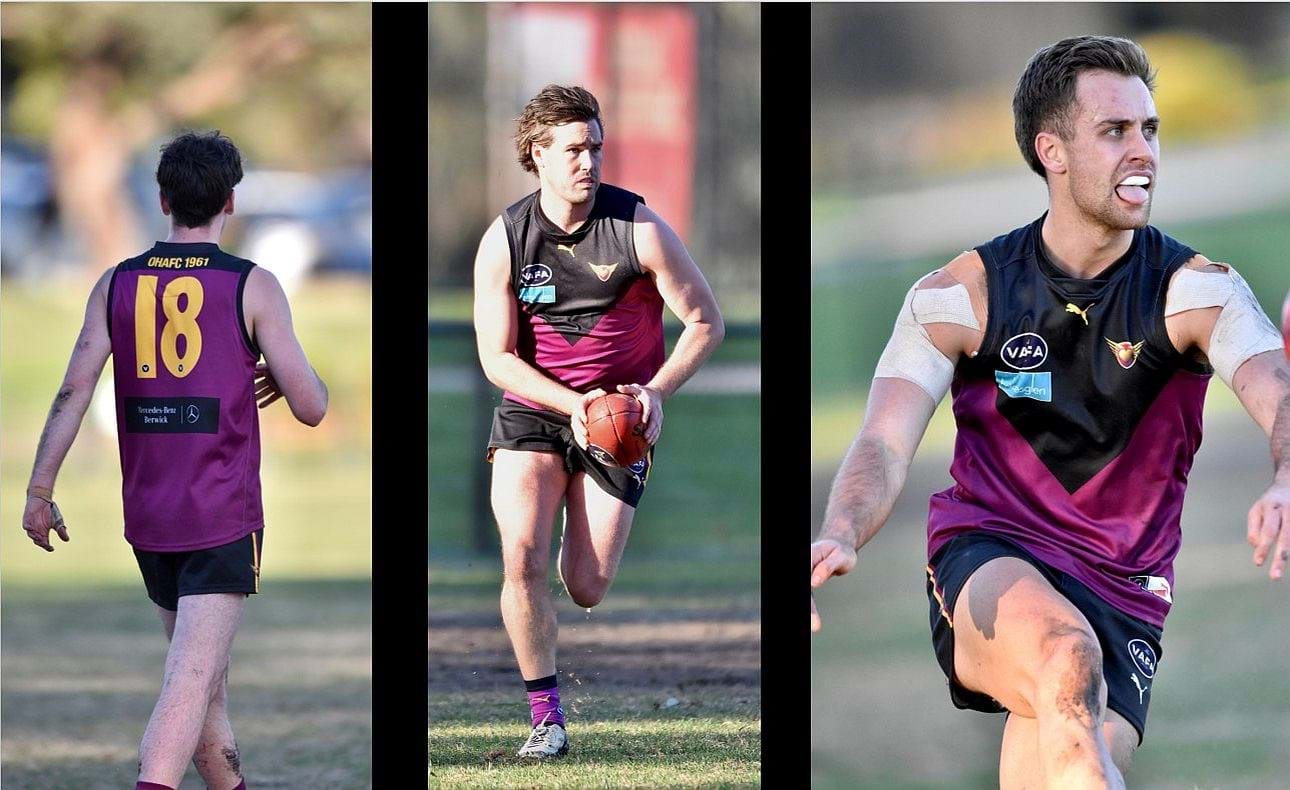 2016 under-19 premiership team-mates Joel Constable (18), Jack Munro and Brodie Steele