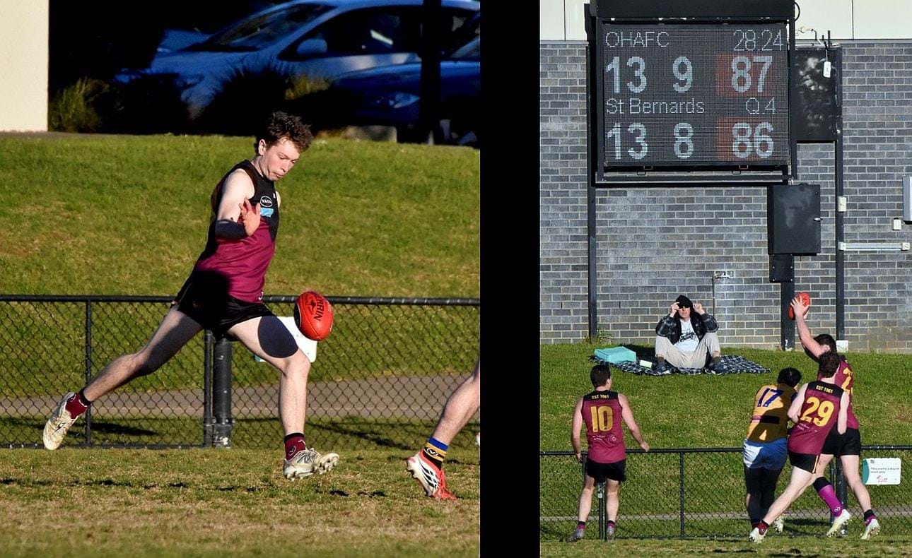 Lucas Hornblower kicks, and Brodie Findlay takes a vital mark late in the game with the Bloods hanging on