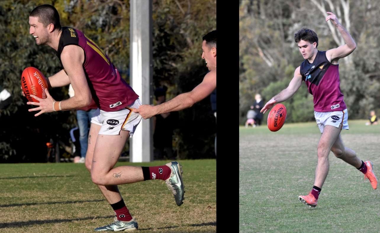 Durras Seccull and Josh Gasparini head forward