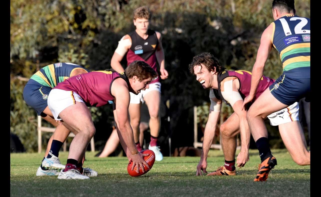 Liam Wood and Will Paul sorting things out in defence