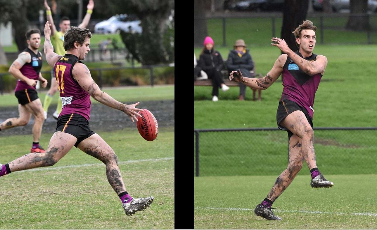 Liam Wood (17) also made his senior debut; Will Gown kicks away