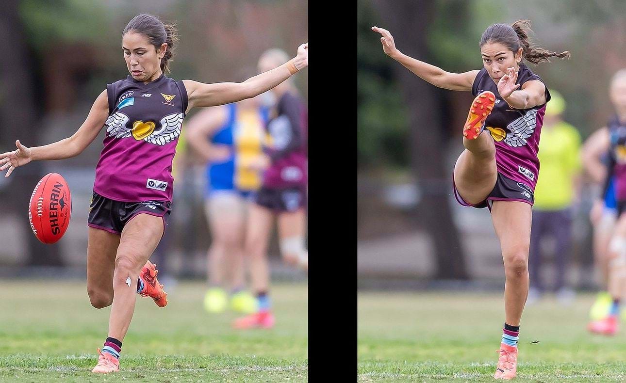 Jasmine Bettess puts everything into her kick