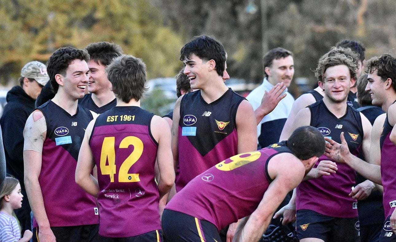 Happy faces after the game signal the Bloods third win in a tough season