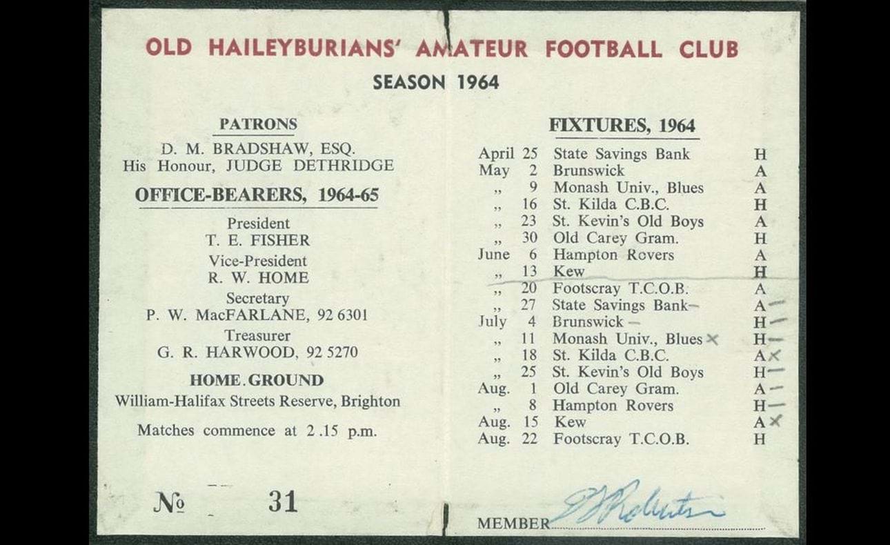 Membership card inside