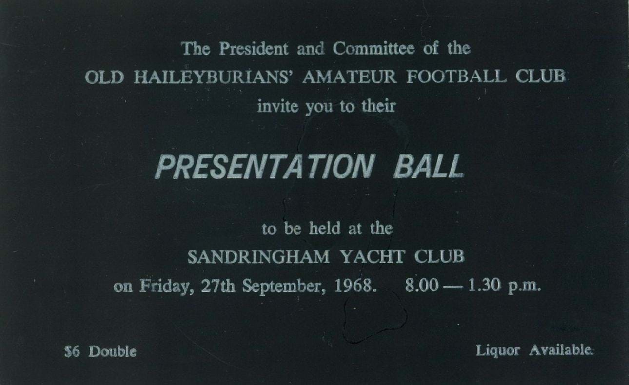 Presentation Night invitation