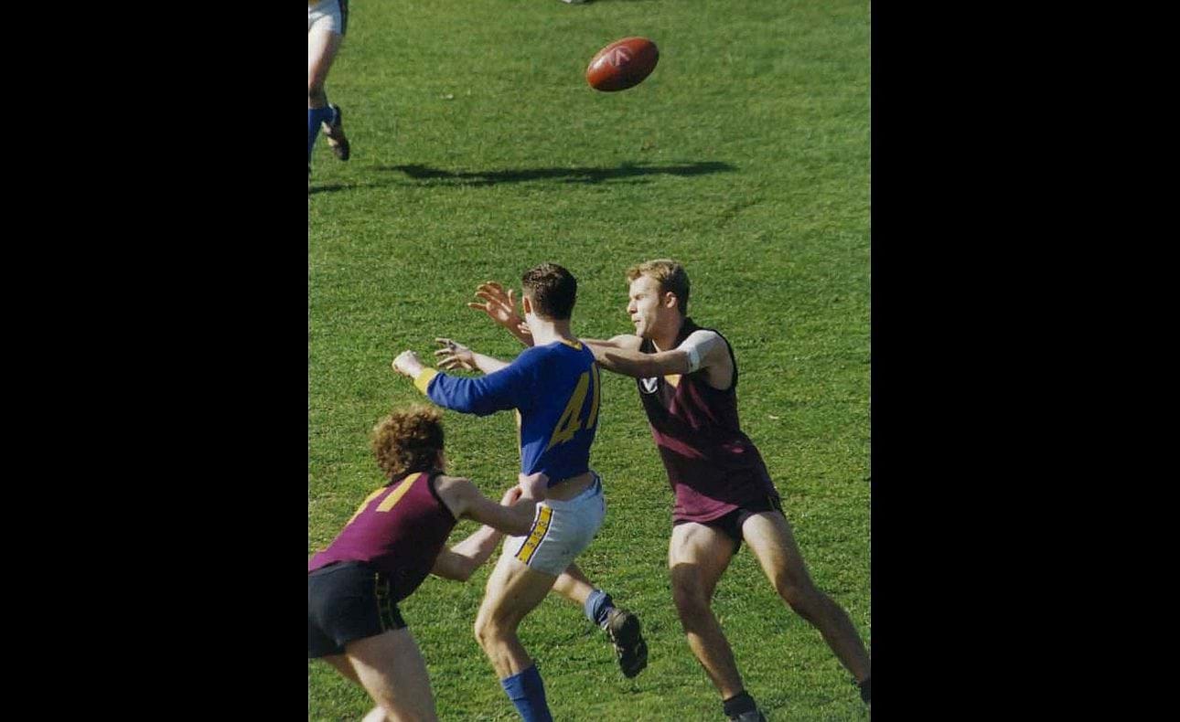 Action from the Reserves Round 16 match against De La Salle