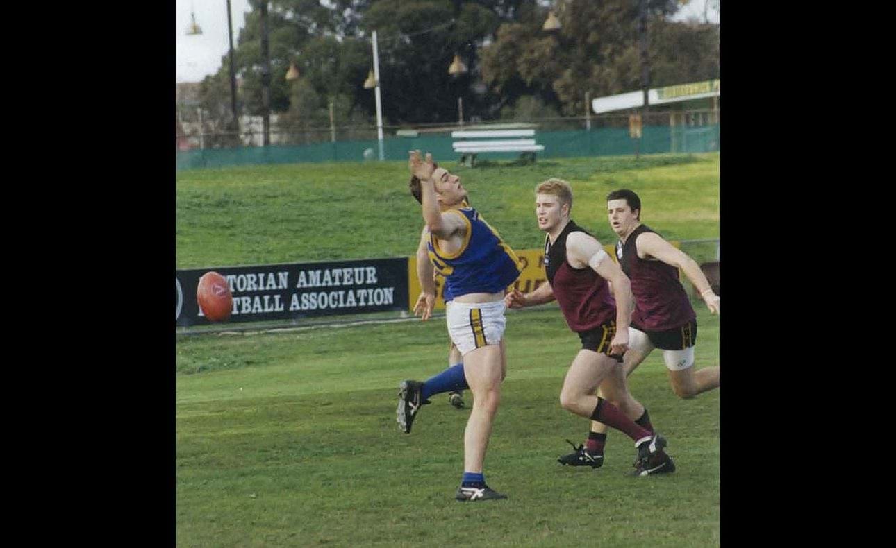 Action from the Reserves Round 16 match against De La Salle