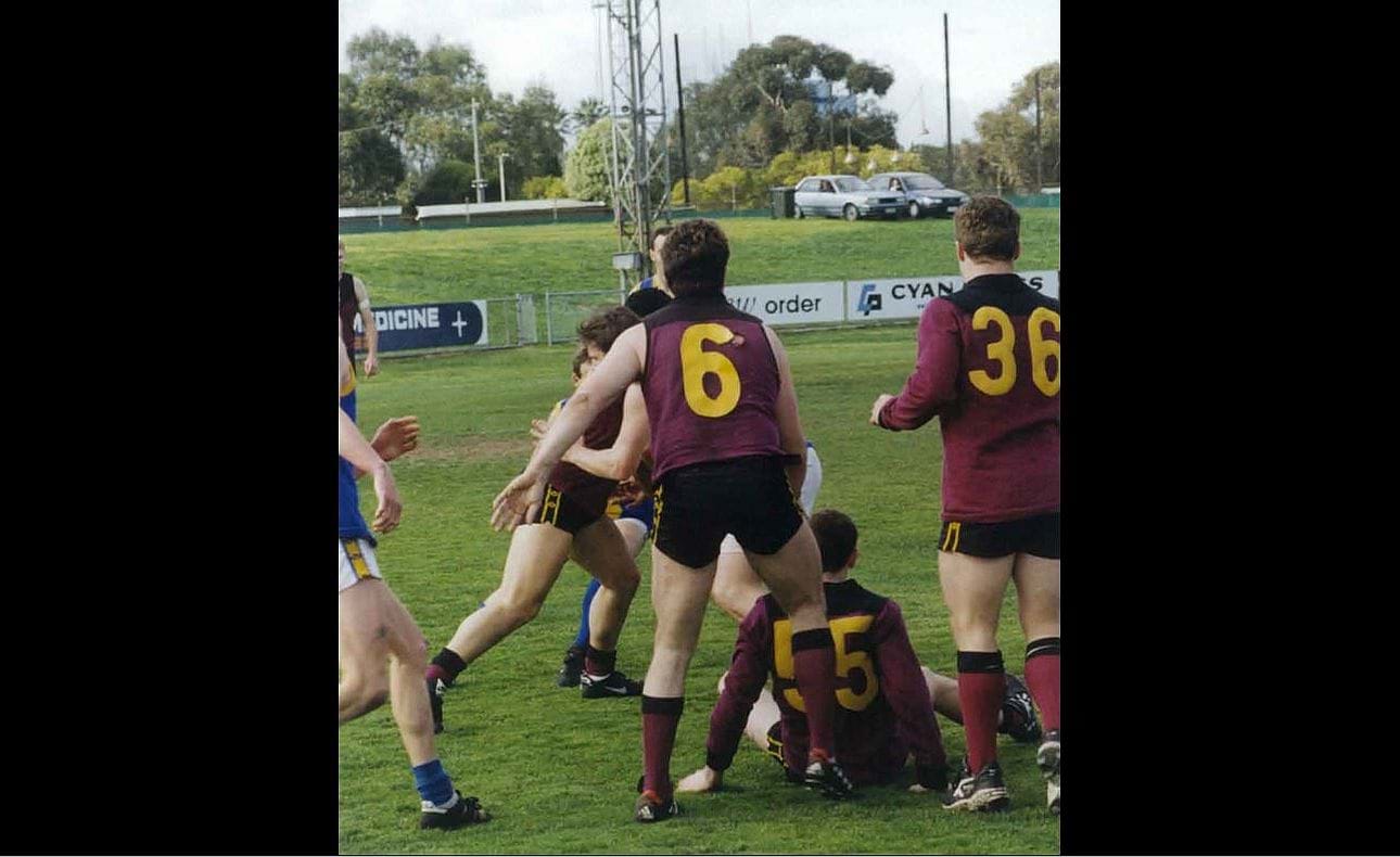 Wayne Smith (6), Lukas Byrns (55) and Brendan Lay (36) in action for the Reserves