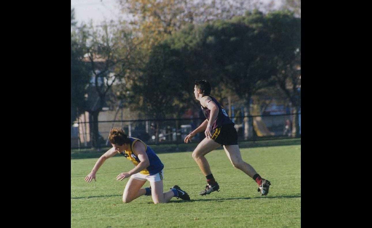 Action in the Round 11 match against De La Salle