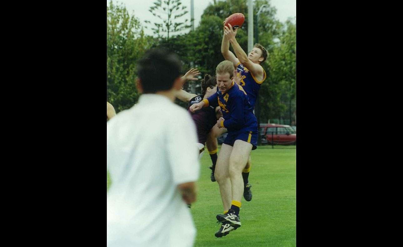 Action in the opening round match against Collegians at the Harry Trott Oval