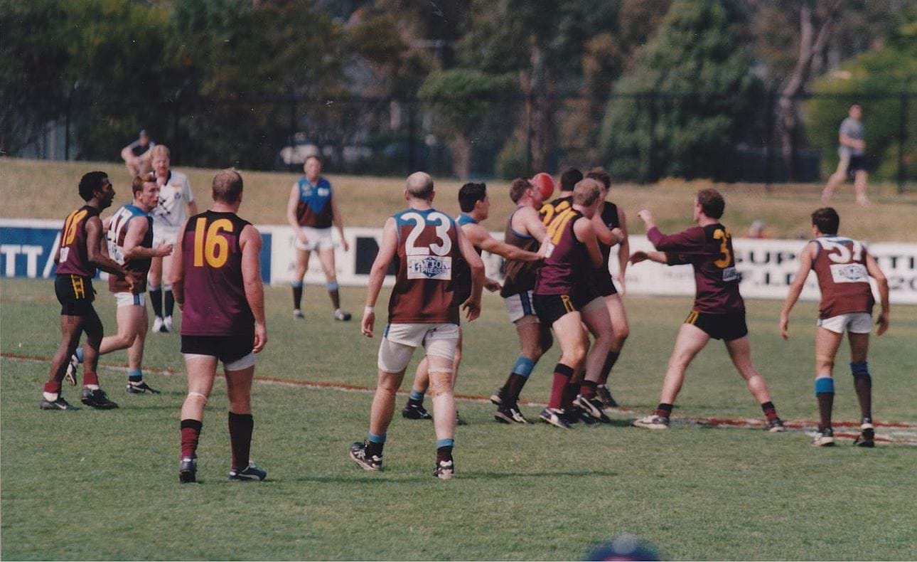 A skirmish in the Reserves' Grand Final