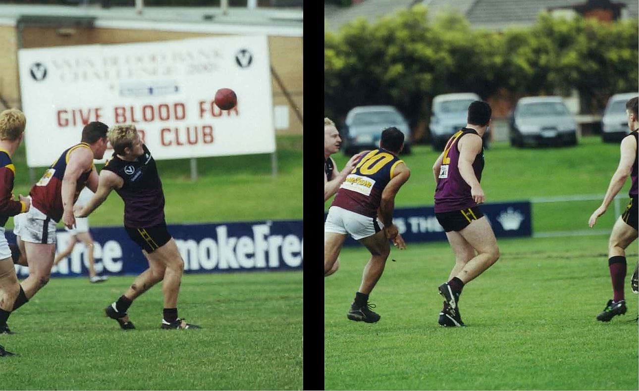More action from the Reserves Round 2 match against Therry Penola at Elsternwick Park