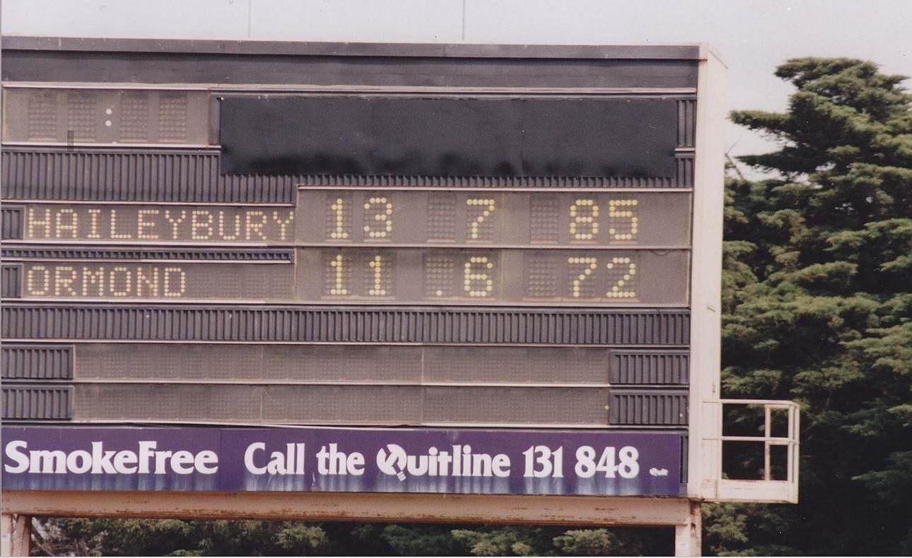 The full time scoreboard