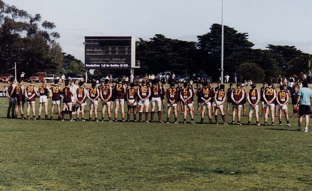 Awaiting the opening bounce of the 2002 Grand Final