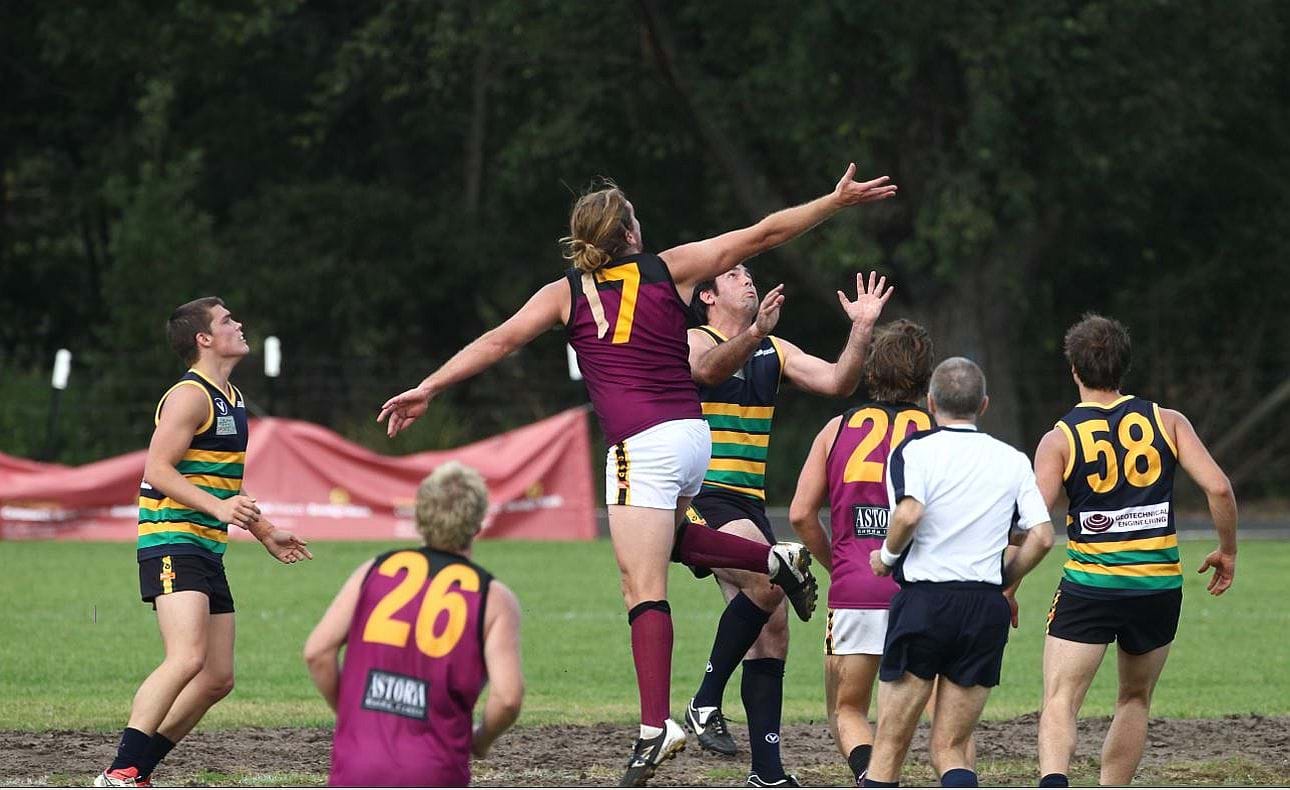 Action from the Reserves' Round 3 match against St Kevin's