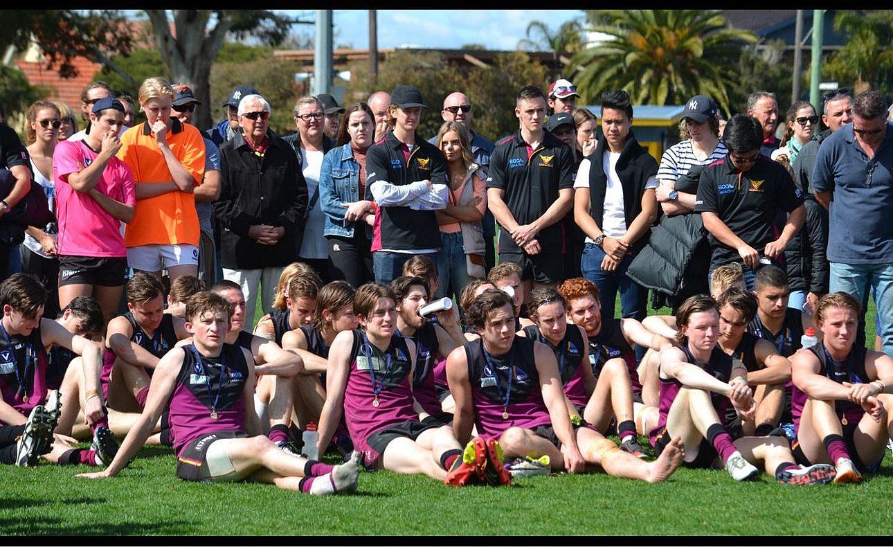 Players and supporters gather for the presentations