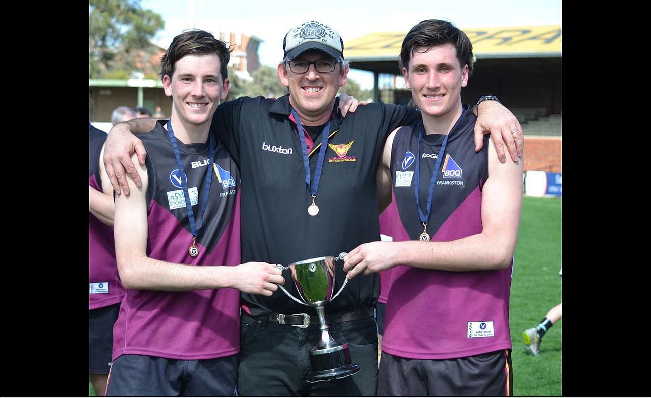 Premiership coach Mick Constable with sons Joel and Charlie