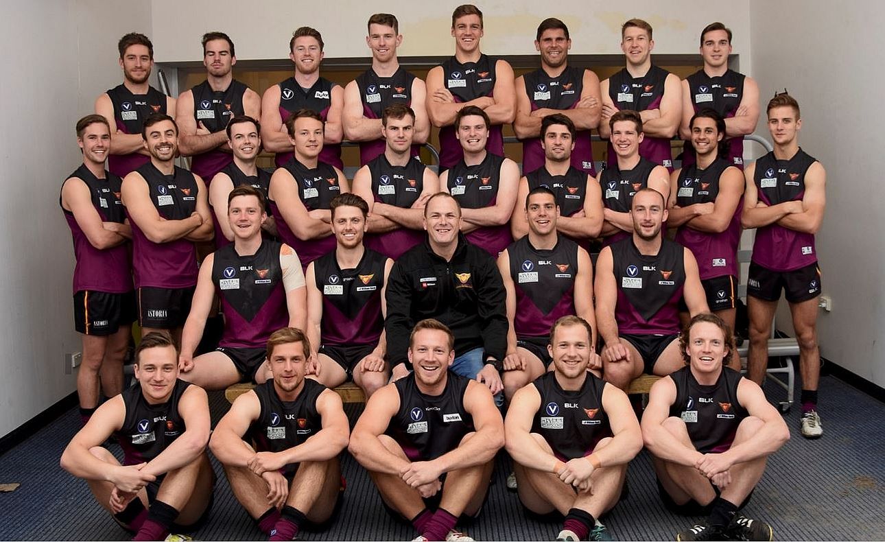 Daniel Ward's 2017 premiership squad.  Rear: Ed Limon, Aaron Toy, Adam Budge, Jackson Arthur, Lachie Treverton, Nathan Waite, Scott Ellis, Tim Witherow.  Centre: Jack Munro, John Nicolopoulos, Nick Garrett, Alex Woltering, Jordan Toy, Nick Gooda, Lachie Nash, Jordan Donnelly, Corey Connelly, Brodie Steele.  Front: Corey Rich, James Paul (captain), Daniel Ward (coach), Peter Shakallis, Jarrod Plymin.  On floor: Ben Oakes, Ben White, Shane Valenti, Ben O’Leary, Tristan Coles.