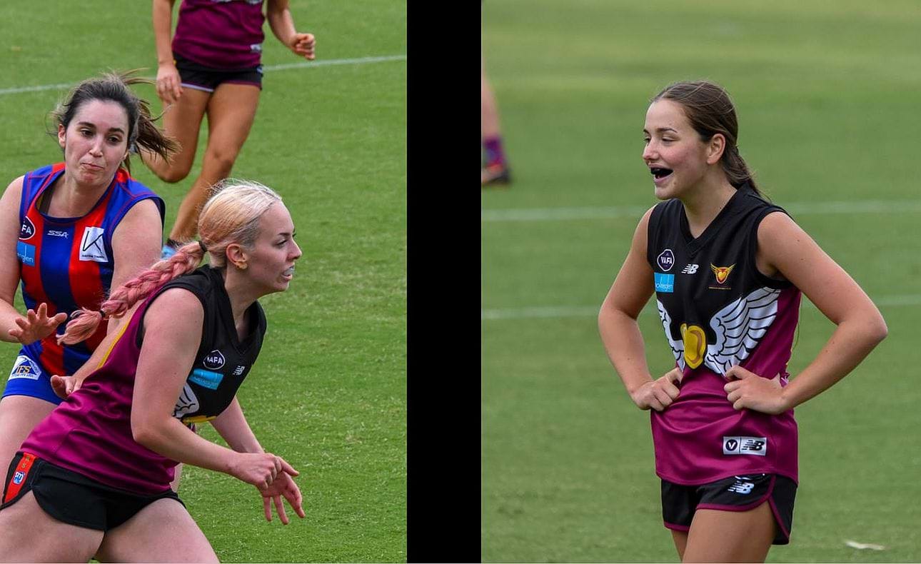 Tess Baxter (R) takes a breather