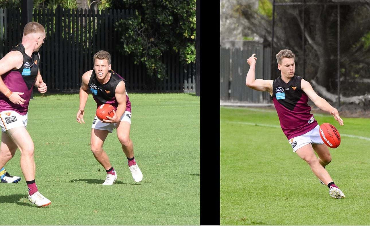 Jack Lonie shows his disposal skills by hand and foot