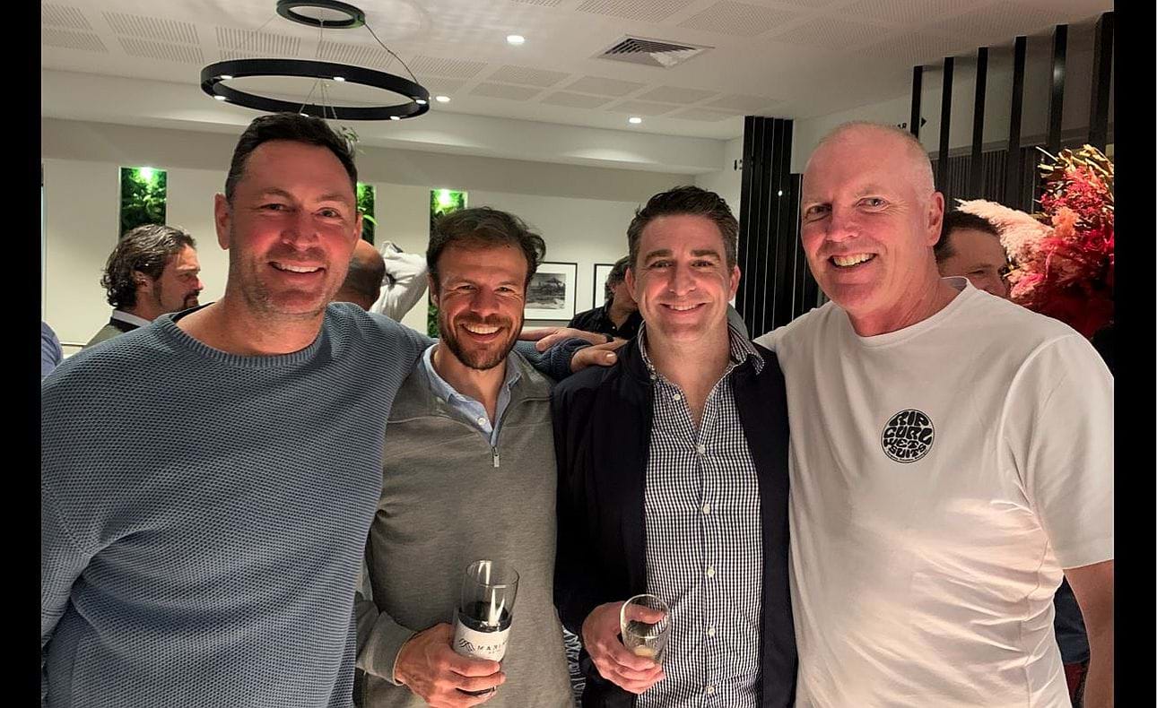 Premiership players David Mason, David Mackenzie, James Bell and Paddy O'Donnell