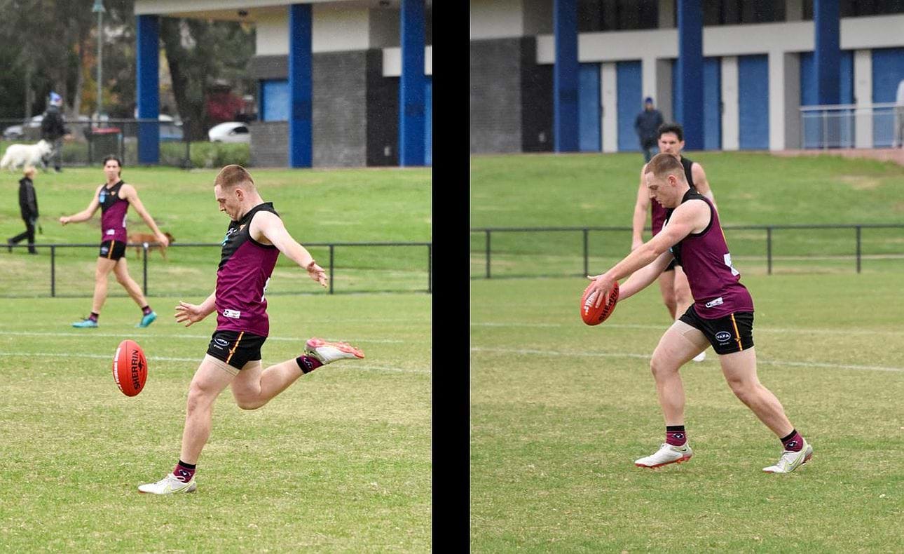 Dre Stefanakis shows off his kicking style